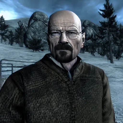 Image similar to walter white in skyrim