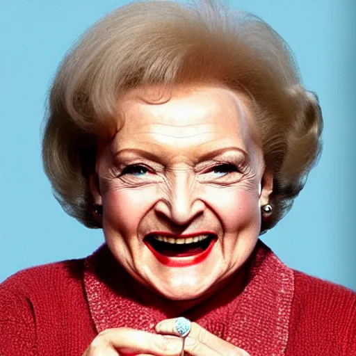 Image similar to betty white crossing fingers for luck