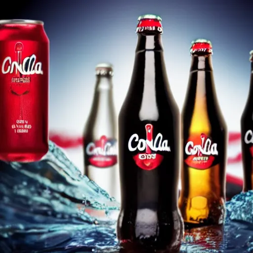 Image similar to a bottle of conka cola, marketing promo photo