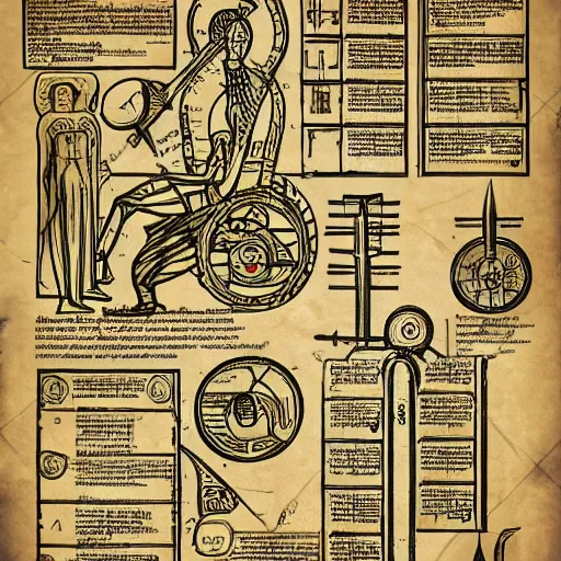 Image similar to medieval medical schematics, high detail posters, line art 4 k