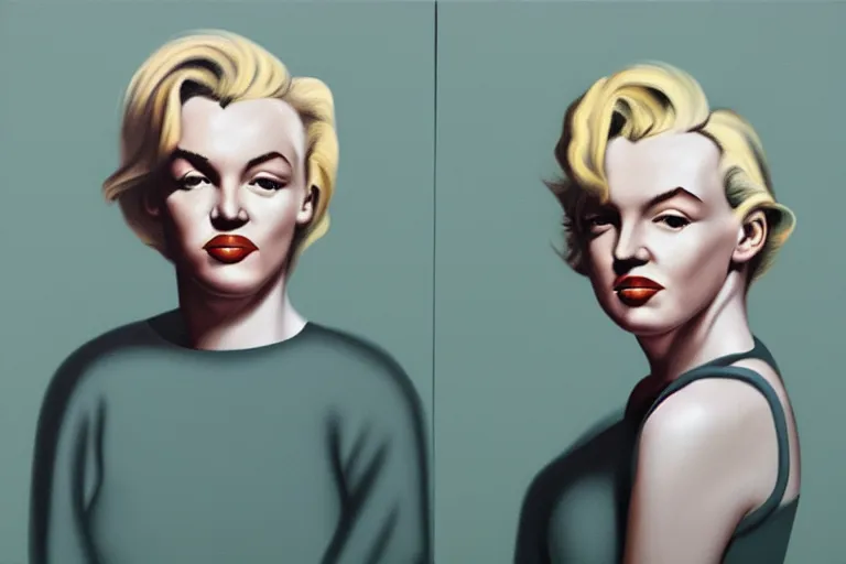 Image similar to portrait of merlyn monroe artwork by tim eitel