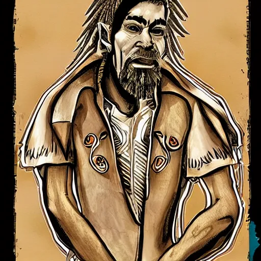 Image similar to charadesign of jibaro by Alberto Mielgo