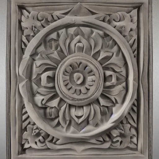 Prompt: carved soapstone relief paneling