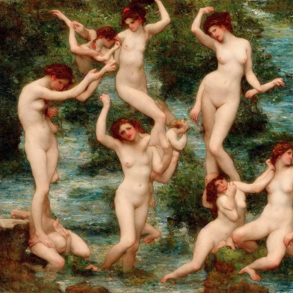 Image similar to sea nymphs painted by beauguereau