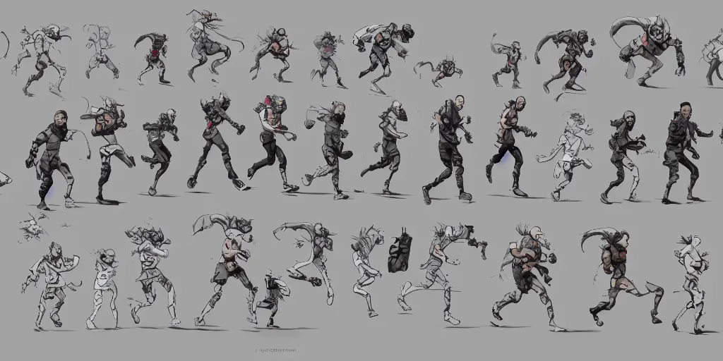 Prompt: cartoonish will smith running, character sheet, fine details, concept design, contrast, kim jung gi, greg rutkowski, trending on artstation, 8 k, full body, turnaround, front view, back view, ultra wide angle