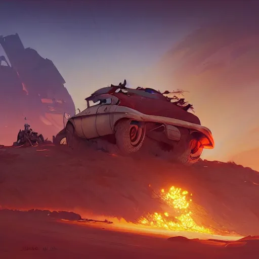 Image similar to hero world mad max, behance hd by jesper ejsing, by rhads, makoto shinkai and lois van baarle, ilya kuvshinov, rossdraws global illumination