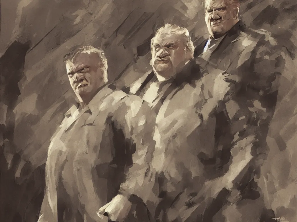 Image similar to full body portrait of kenneth mcmillan as the baron harkonnen, craig mullins style
