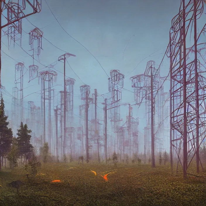 Image similar to a beautiful painting of pripyat by simon stalenhag and zdzisław beksinski and rene magritte, in style of digital art. hyper detailed, sharp focus, soft light. unreal engine 5. ray tracing. trending on artstation