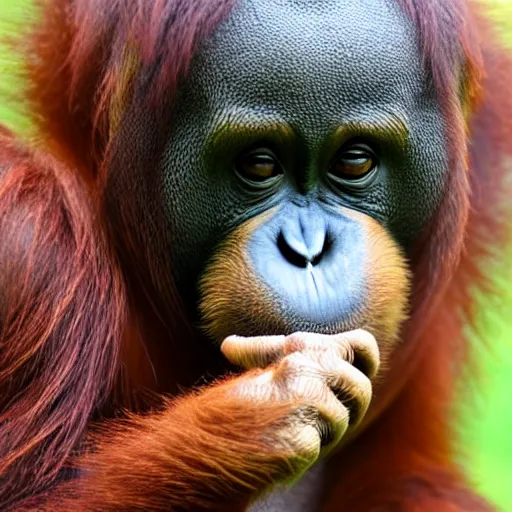 Image similar to a cute orangutan