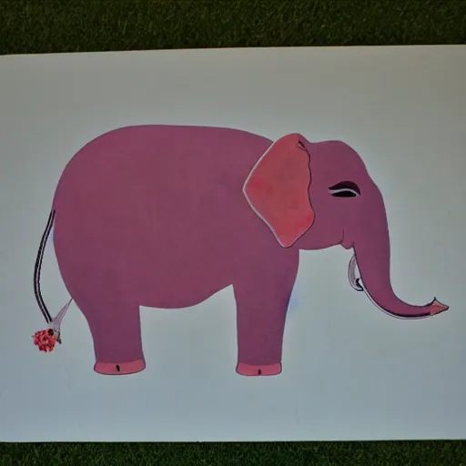 Prompt: a pink elephant