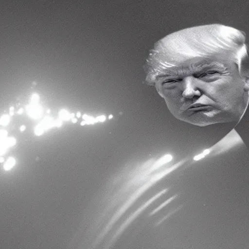 Prompt: dark footage of donald trump at the bottom of the ocean