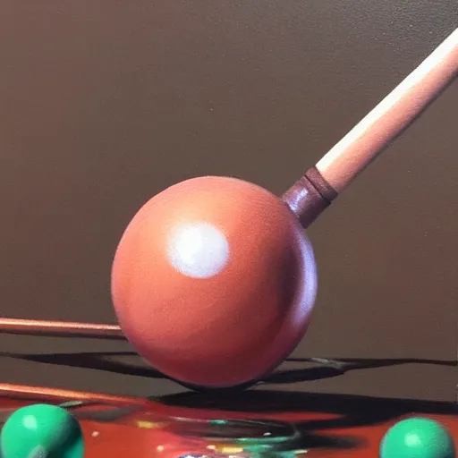 Image similar to death nature with pool balls, oleo painting, higly detailed, 8 k, photorealistic, art concept, artstation, sharp focus