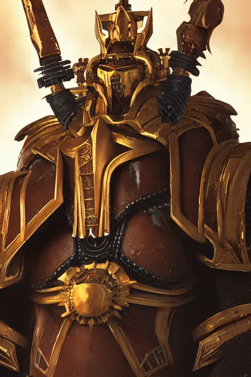 Image similar to queen portrait heros warhammer 4 0 k horus heresy fanart - the primarchs emperor by johannes helgeson animated with vfx concept artist & illustrator global illumination ray tracing hdr fanart arstation zbrush central hardmesh 8 k octane renderer comics stylized