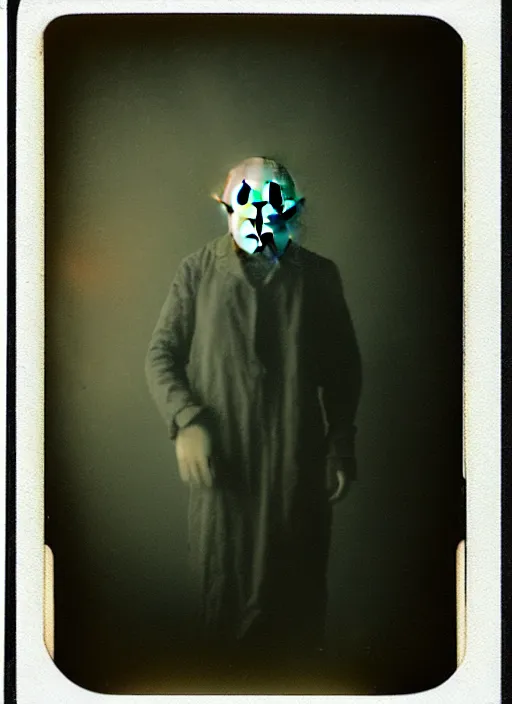 Prompt: 👽, 💀, 1 9 1 0 polaroid photo