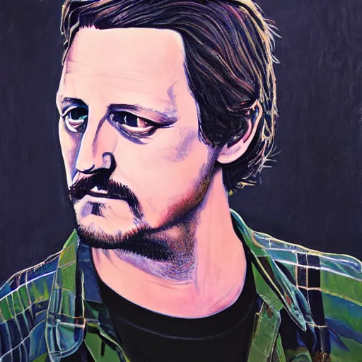 Prompt: sturgill simpson, portrait, by alex gray, by dan hillierd