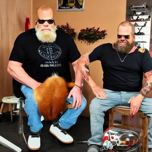 Prompt: Paul Teutul senior from American Chopper show as a walrus