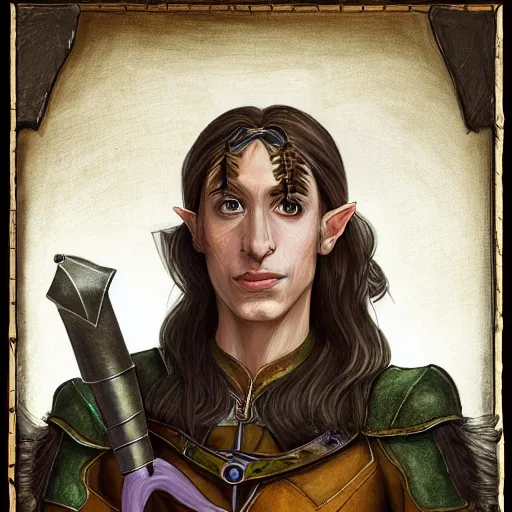 Image similar to Portrait of an Half-Elf Artificer