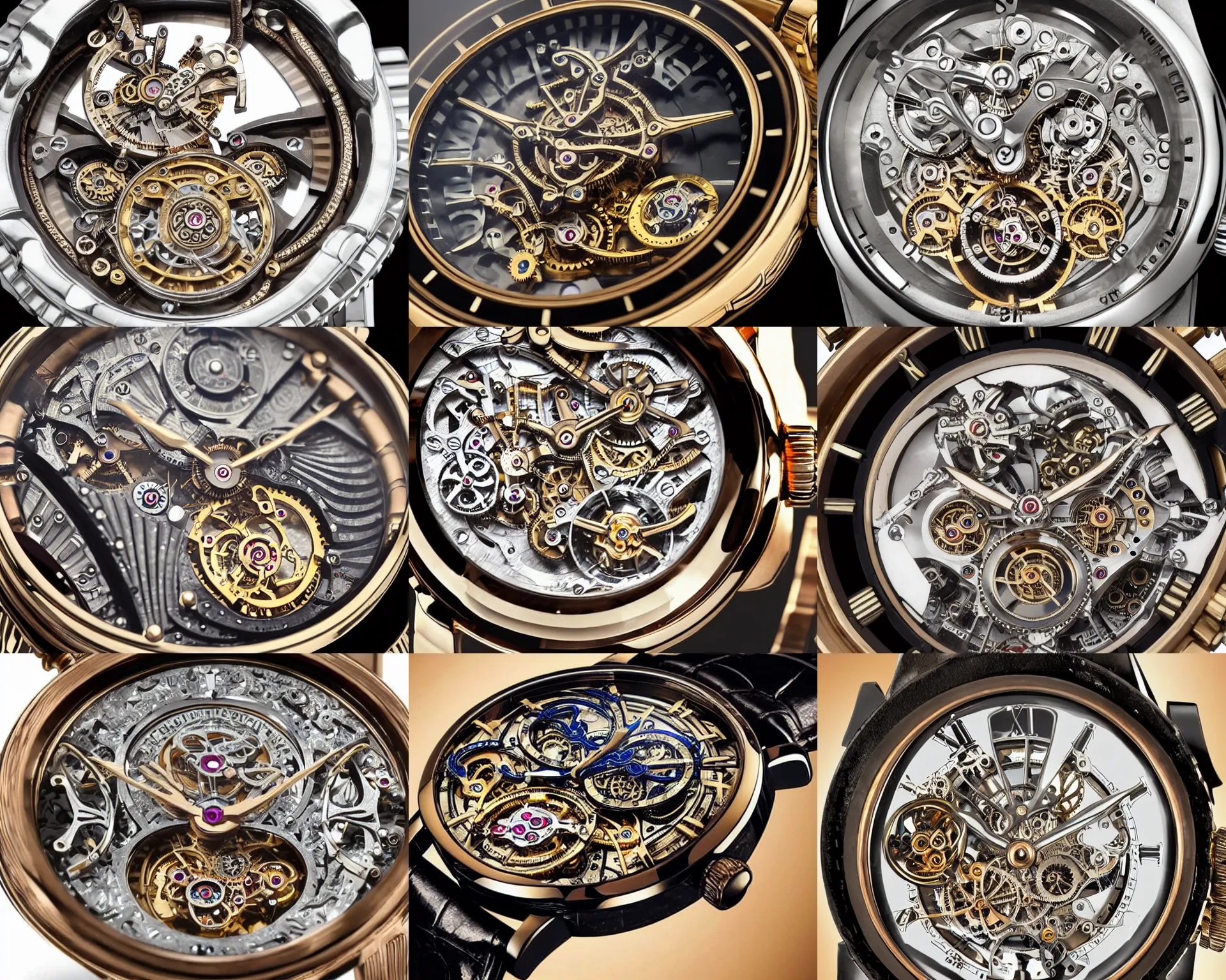 Prompt: a steampunk!!! tourbillon watch, extremely detailed, highly intricate, studio lighting