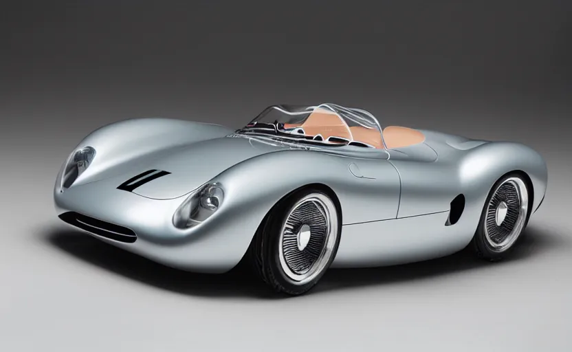 Image similar to “A 2025 Porsche 550 Spyder Concept, studio lighting”
