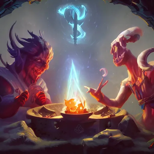 Image similar to magic ritual, ritual, magic smoke everywhere, magic cross, magic ritual, ritual, bright art masterpiece artstation. 8 k, sharp high quality artwork in style of jose daniel cabrera pena and greg rutkowski, concept art by tooth wu, blizzard warcraft artwork, hearthstone card game artwork