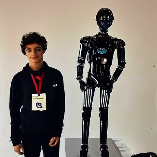 Image similar to “a realistic detailed photo of a guy who is an attractive humanoid who is half robot and half humanoid, who is a male android, Lando Norris, shiny skin, posing like a statue, blank stare”