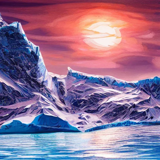 Prompt: Antarctica dynamic lighting, cinematic, establishing shot, extremely high detail, photo realistic, cinematic lighting, oil painting, intricate line drawings, 8k resolution