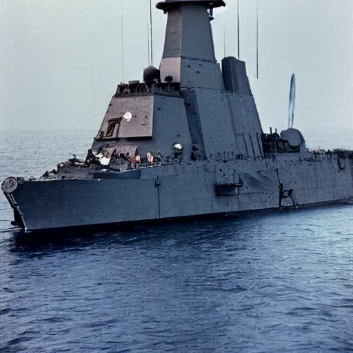 Prompt: color photograph of uss texas bb - 3 5 providing fire support during the normandy beach landings on june 6, 1 9 4 4, photography, imax, cinematic