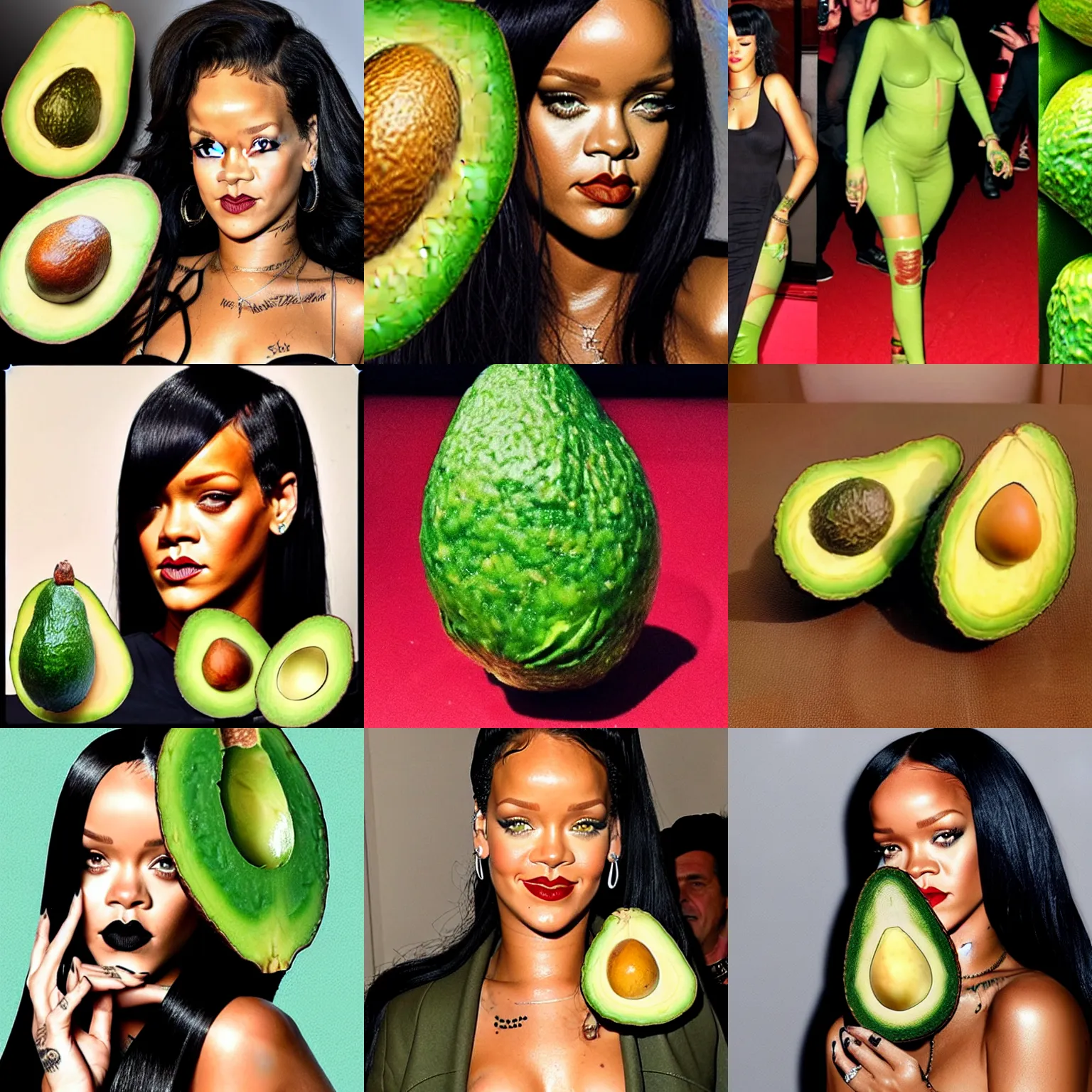 Prompt: rihanna as an avocado