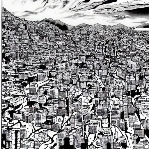 Prompt: valparaiso by yoshihiro togashi, manga panel