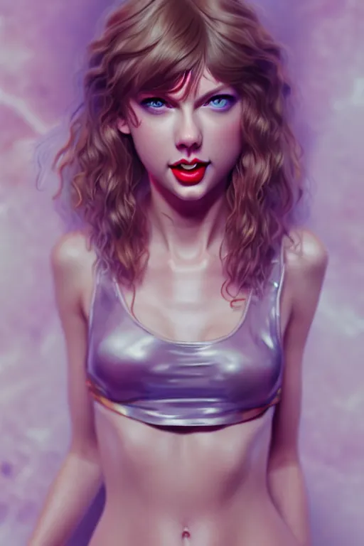 Image similar to taylor swift, evangelion, au naturel, hyper detailed, digital art, trending in artstation, cinematic lighting, studio quality, smooth render, frostbite 3 engine rendered, art style by klimt and nixeu and ian sprigger and wlop and krenz cushart