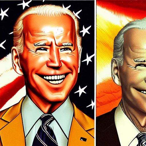 Prompt: a portrait of a joe biden from the beyond, body horror, by gerard brom and ansel adams