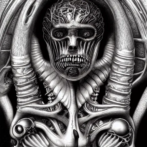 Prompt: Brain Lord by H.R. Giger