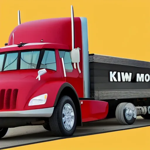 Image similar to kwik trip semi truck on the moon