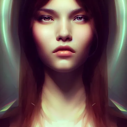 Prompt: A masterpiece portrait of a Incredibly beautiful futuristic cute young woman. digital art, by Stanley Artgerm Lau, WLOP, transparent background