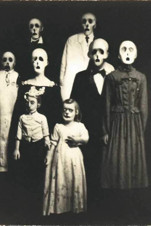 creepy family photos old