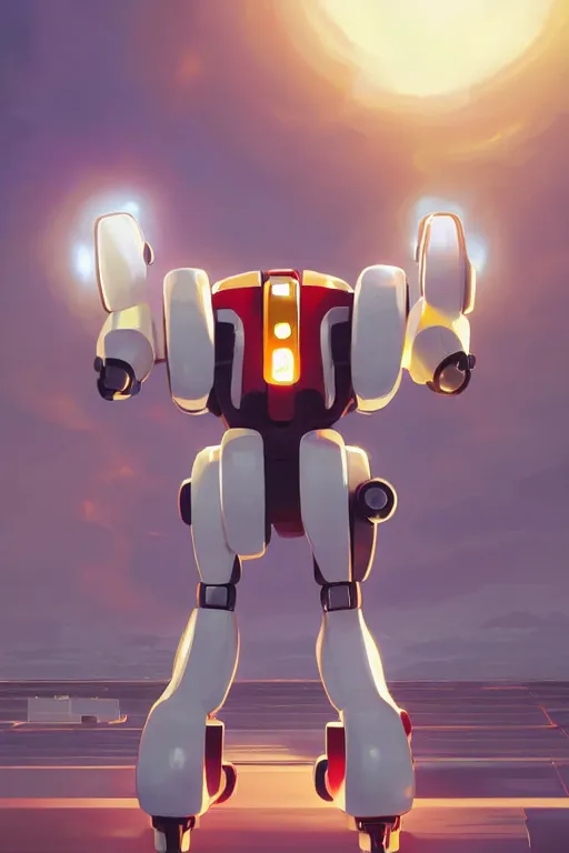 Image similar to metabots medabots medarotto medarot robot minimalist comics, behance hd by jesper ejsing, by rhads, makoto shinkai and lois van baarle, ilya kuvshinov, rossdraws global illumination ray tracing hdr radiating a glowing aura