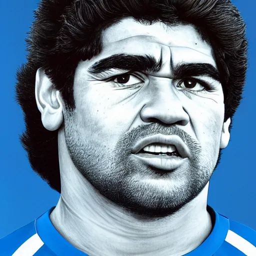 Image similar to diego armando maradona by mark brooks, hd, hyper detailed, 4 k - h 6 4 0