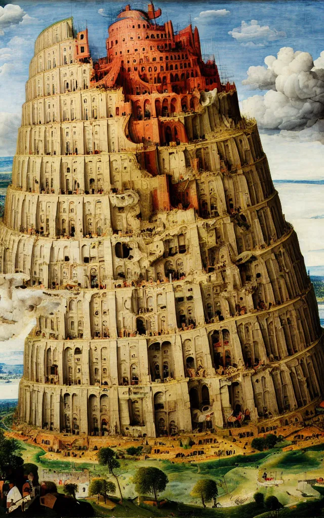 Image similar to the tower of babel by pieter breugel the elder