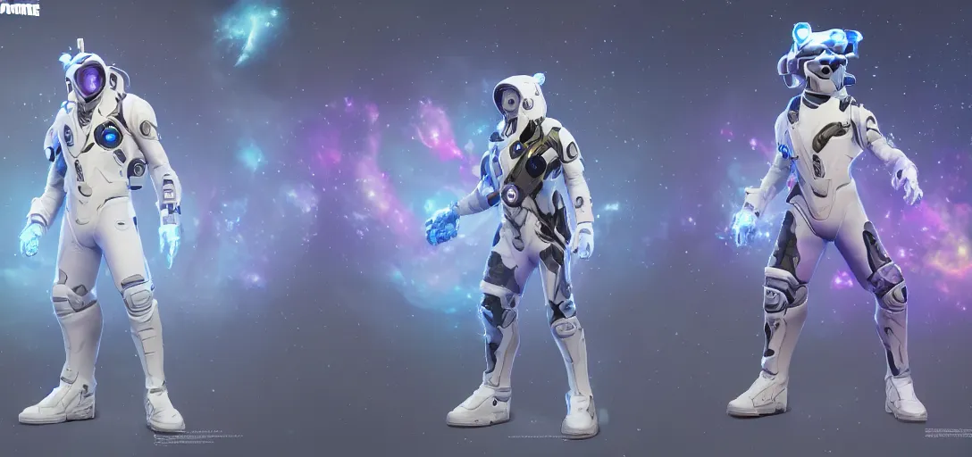 Image similar to character sheet concept art of a galaxy from fortnite wearing a white three - piece suit, realistic, hyperrealistic, photographic, costume, wlop, dan mumford, greg rutkowski, high detail, octane render, alexander mcqueen, james gurney, james jean, mucha, photo, 8 k, intricate