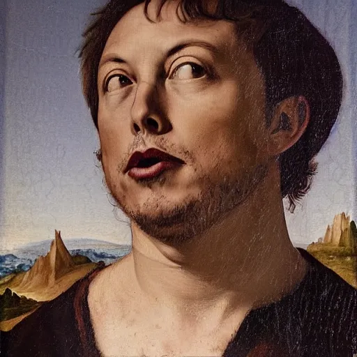 Prompt: renaissance painting of Elon musk