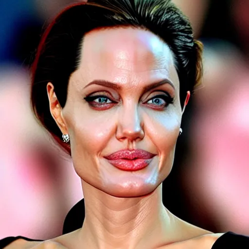 Prompt: angelina jolie made of jell - o