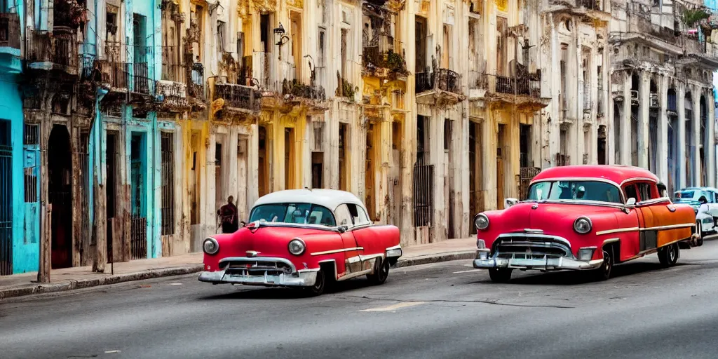 Prompt: a typical photo of a car in a street of Havana