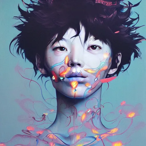 Image similar to citizen portrait soft light painted by james jean and tooth woo, inspired by cowboy bebop anime, smooth face feature, intricate oil painting, high detail illustration, sharp high detail, manga and anime 1 9 9 9