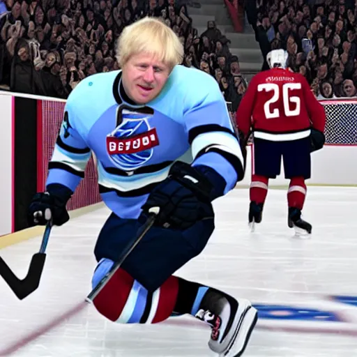 Prompt: Boris Johnson in NHL 21