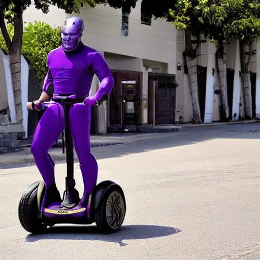 Prompt: thanos on a segway