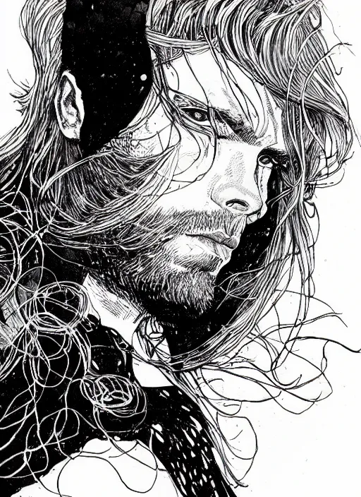 Image similar to thor by kaethe butcher and moebius, details