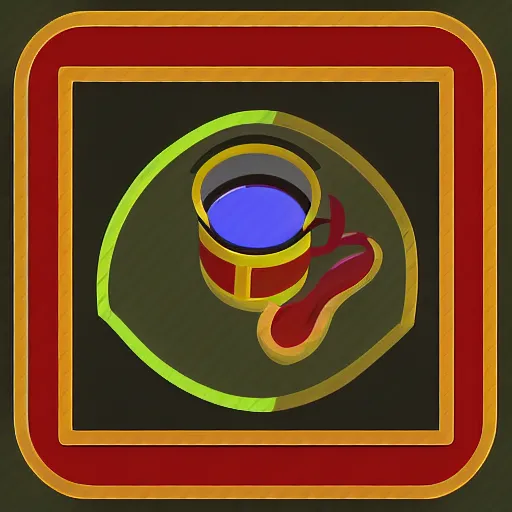 Prompt: health potion, wow, world of warcraft, game icon, flat background