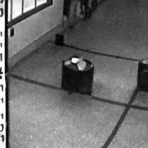 Prompt: a bizarre monster caught on a security camera