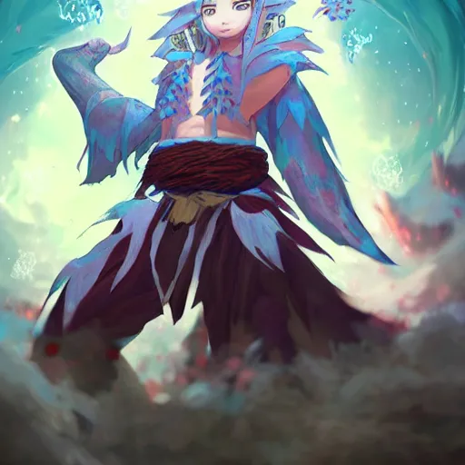 Prompt: anime portrait of Poke as a shaman yedi using dark force to eliminate trump as an anime antagonist by Stanley Artgerm Lau, WLOP, Rossdraws, James Jean, Andrei Riabovitchev, Marc Simonetti, and Sakimichan, trending on artstation