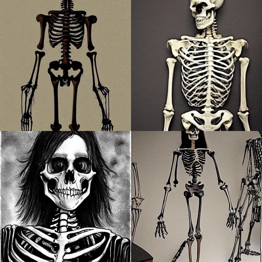 Prompt: Hermione's Skeleton. Spooookyyyyy